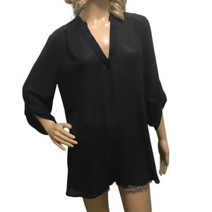 *CLEARANCE* Sheer Navy Blouse